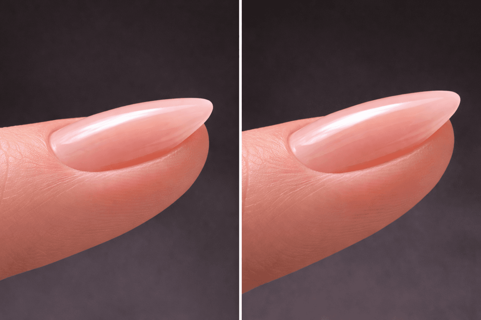 Optischer Vergleich von Shellac und Gel Nägeln – natürliches Finish vs verstärkte Modellage